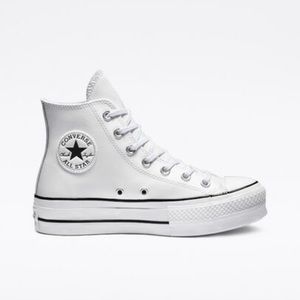 White Platform Converse
